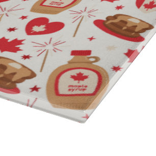 Canada Day Party Glass Cutting Board Schneidebrett