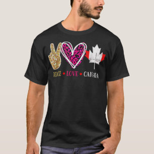 Canada Day Peace Liebe Canada Women Men Canadian T-Shirt