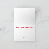 Canada Day Tic Tac Toe Card Karte (Innenseite)