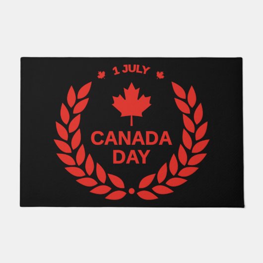 Canada Day Wreath Doormat Fußmatte (Vorderseite)