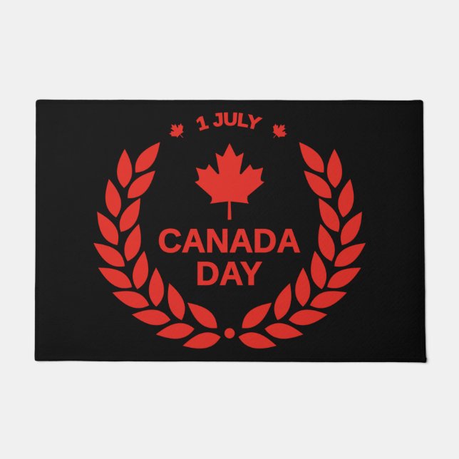 Canada Day Wreath Doormat Fußmatte (Vorderseite)
