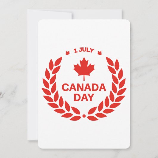 Canada Day Wreath Flat Grußkarte Einladung (Vorderseite)