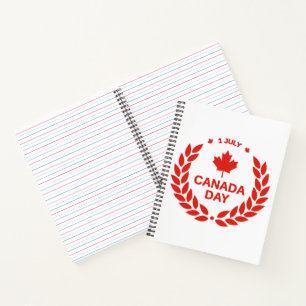 Canada Day Wreath-Notebook Notizblock