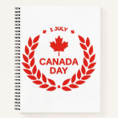 Canada Day Wreath-Notebook Notizblock (Vorderseite)