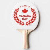 Canada Day Wreath Ping Pong Paddle Tischtennis Schläger (Rückseite)