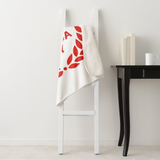 Canada Day Wreath Sherpa Blanket Sherpadecke (Beispiel)