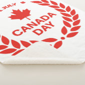 Canada Day Wreath Sherpa Blanket Sherpadecke (3/4)