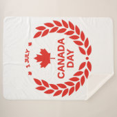 Canada Day Wreath Sherpa Blanket Sherpadecke (Vorderseite (Horizontal))