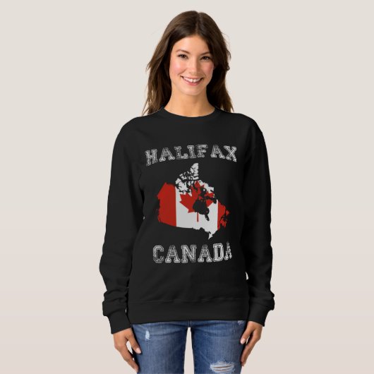 Canada Distressed Flag Halifax Pride Sweatshirt (Vorne ganz)