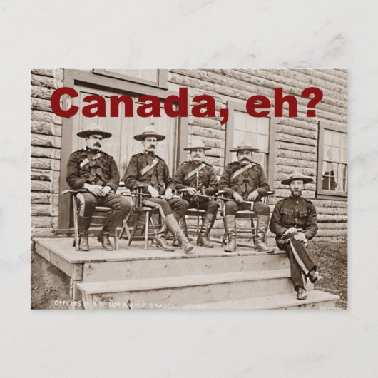 Canada Eh Vintag Mounties Foto Postkarte (Vorderseite)