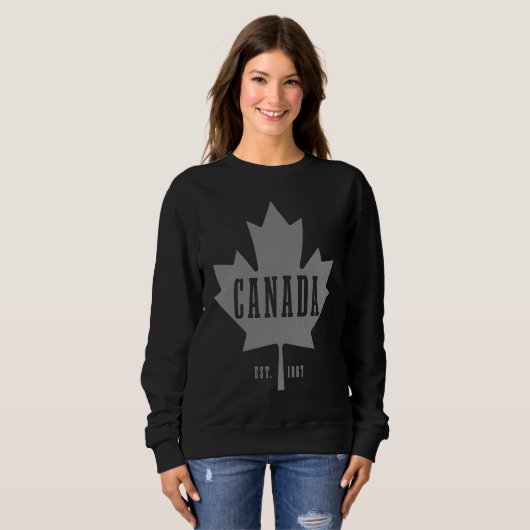 Canada Est 1867 Maple Leaf Canadian Flag Pride Roo Sweatshirt (Vorne ganz)