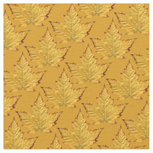 Canada Fabric Maple Leaf Fabric Yellow Fabric Stoff