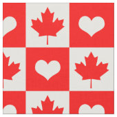 Canada Fabric & Maple Leaf, Herz/Kanadische Flagge Stoff (Nahaufnahme)