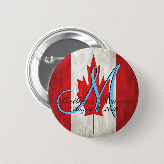 Canada Family Wiedersehen Monogram Button (Vorne & Hinten)