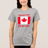 Canada First. Now and always. Conservative Canada. Tri-Blend Shirt (Vorderseite)
