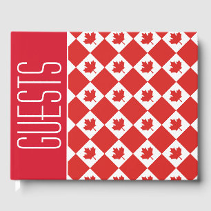 CANADA FLAG Ahornleaf PERSONALISIERT Kanadie Gästebuch