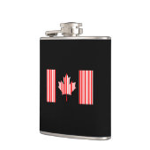 CANADA FLAG BAR CODE Kanadischer Strichcode Flachmann (Links)