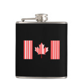 CANADA FLAG BAR CODE Kanadischer Strichcode Flachmann (Vorderseite)
