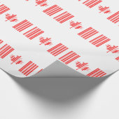 CANADA FLAG BAR CODE Kanadischer Strichcode Geschenkpapier (Ecke)