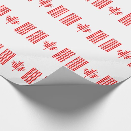 CANADA FLAG BAR CODE Kanadischer Strichcode Geschenkpapier (Ecke)