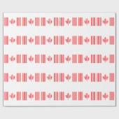 CANADA FLAG BAR CODE Kanadischer Strichcode Geschenkpapier (Flach)