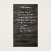 Canada Flag Beileid Memorial Funerary Prayer Card (Rückseite)