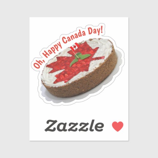 Canada Flag Cake Maple Leaf Aufkleber (Blatt)