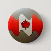 Canada Flag Chrome von Shirley Taylor Button (Vorderseite)