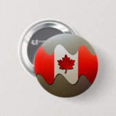 Canada Flag Chrome von Shirley Taylor Button (Vorne & Hinten)