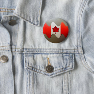 Canada Flag Chrome von Shirley Taylor Button