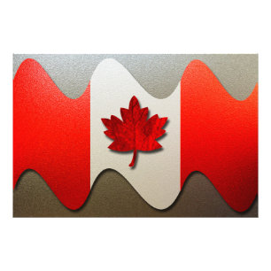 Canada Flag Chrome von Shirley Taylor Fotodruck