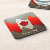 Canada Flag Chrome von Shirley Taylor Getränkeuntersetzer (Linke Seite)