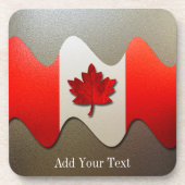 Canada Flag Chrome von Shirley Taylor Getränkeuntersetzer (Vorderseite)