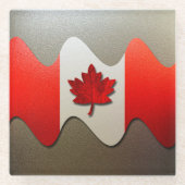 Canada Flag Chrome von Shirley Taylor Glasuntersetzer (Vorderseite)
