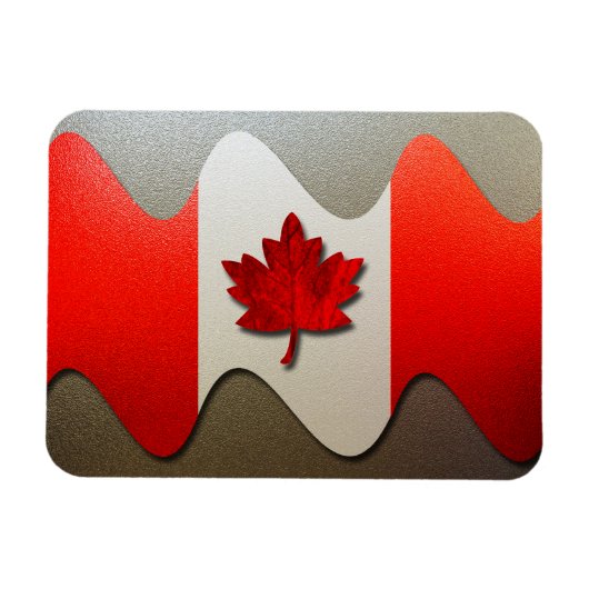 Canada Flag Chrome von Shirley Taylor Magnet (Horizontal)