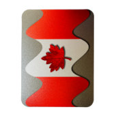 Canada Flag Chrome von Shirley Taylor Magnet (Vertikal)