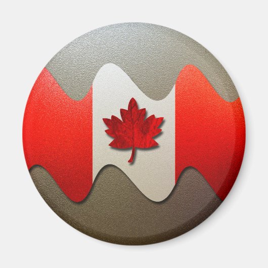 Canada Flag Chrome von Shirley Taylor Magnet (Vorne)