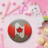 Canada Flag Chrome von Shirley Taylor Pappteller (Party)