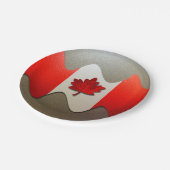 Canada Flag Chrome von Shirley Taylor Pappteller (Schrägansicht)