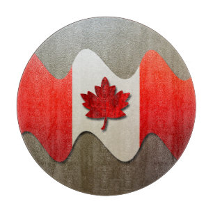 Canada Flag Chrome von Shirley Taylor Schneidebrett