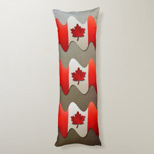 Canada Flag Chrome von Shirley Taylor Seitenschläferkissen (Rückseite (Vertikal))