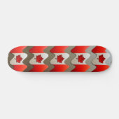 Canada Flag Chrome von Shirley Taylor Skateboard (Horizontal)