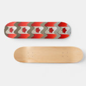 Canada Flag Chrome von Shirley Taylor Skateboard (Horizontal)