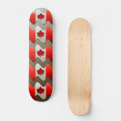 Canada Flag Chrome von Shirley Taylor Skateboard (Vorderseite)
