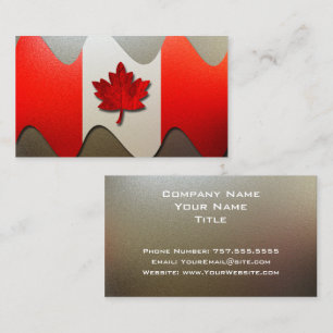 Canada Flag Chrome von Shirley Taylor Visitenkarte
