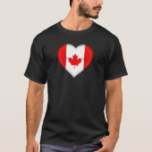 Canada Flag Colors Heart T - Shirt (Vorderseite)