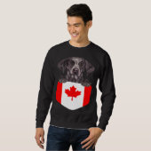 Canada Flag German Shorthaired Pointer Dog In Pock Sweatshirt (Vorne ganz)