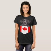 Canada Flag German Shorthaired Pointer Dog In Pock T-Shirt (Vorne ganz)