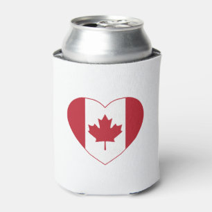 Canada Flag Heart Can Cooler Dosenkühler