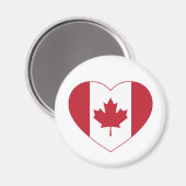 Canada Flag Heart Kühlschrankmagnet (Vorderseite/Rückseite)